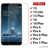 9H HD Toughed Tempered Glass Screen Protector for Meizu Pro 7 6 Plus 5 Protective Glass on Meizu 16 Plus 15 Lite Film