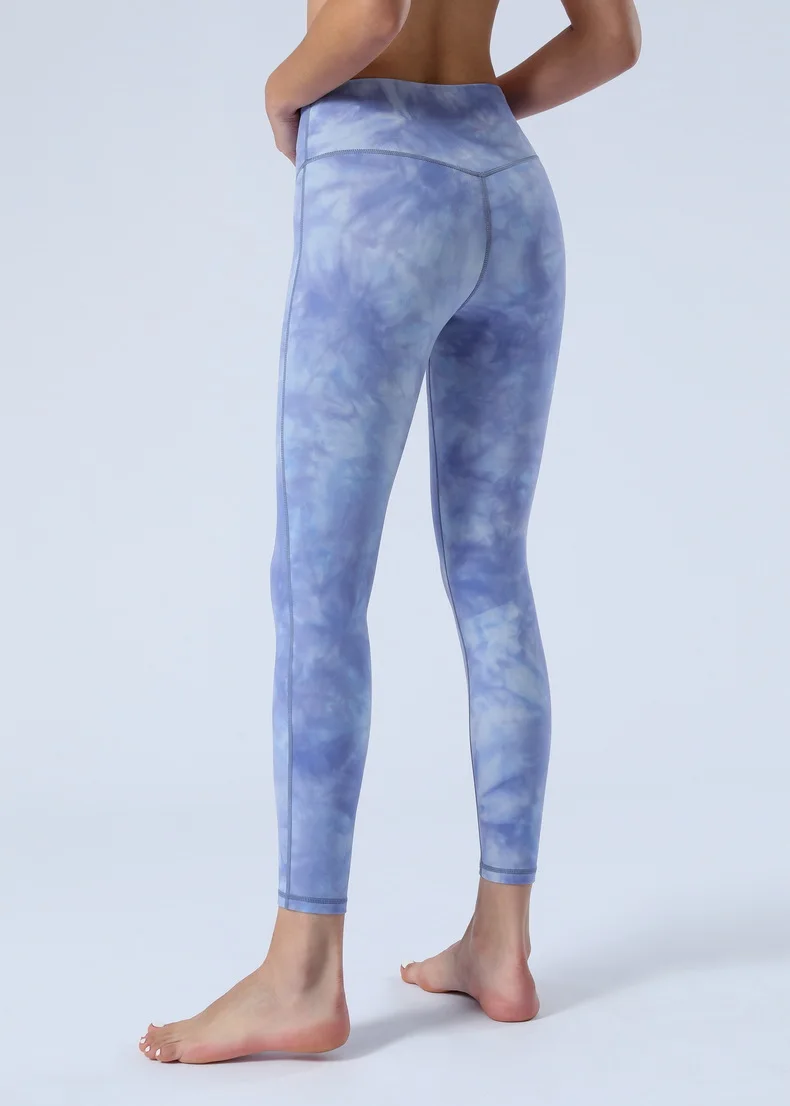 Sexy Tight Women Sport Pant Workout High Wist Yoga Leggings Fitness Gym Tight Print Tie-dye Athletic Gym Comprehensive Training