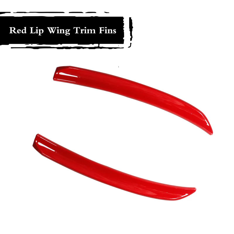 New Sport Red/Carbon Fiber Style Rear Wing Trim Spoiler Extension Lip Fins For MINI COOPER F55 F56 S/JCW 2014-up Car Accessories