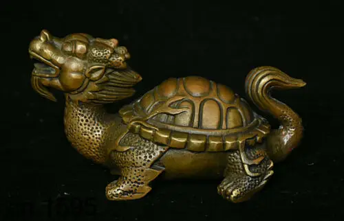 

Collect China Copper Bronze Dragon tortoise Turtle Incense Burner Censer Statue