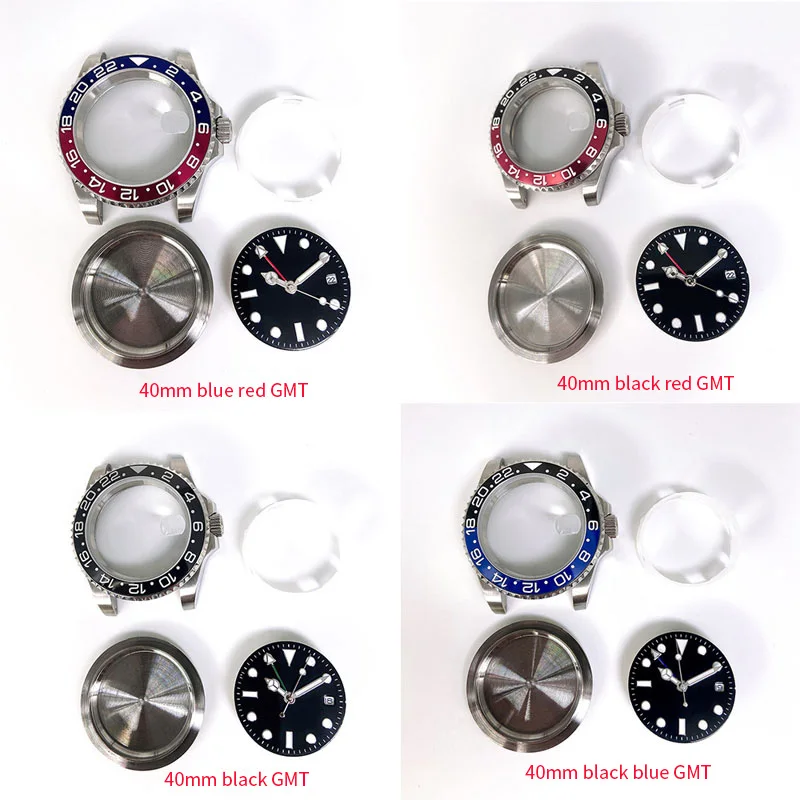 

Watch Accessories Stainless Steel GMT Case and Dial set 40MM Suitable for ETA 2836 for MINGZHU 3804 2836 Movement