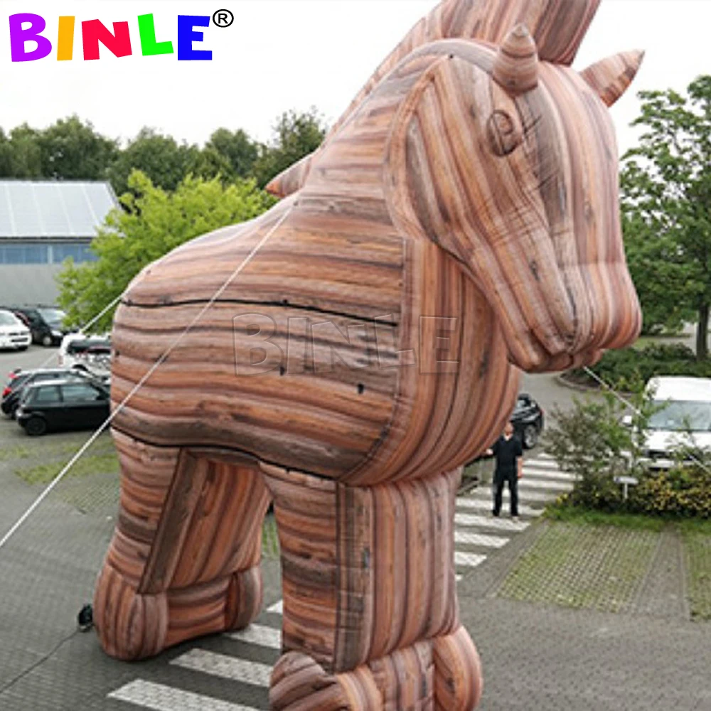 Carnival Park Streets Decorative Giant Inflatable Trojan Horse Balloon,Animal Mascot Model For Advertising