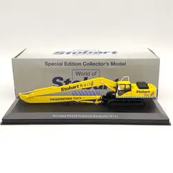 Atlas 1:76 Eddie Stobart Rail Komatsu PC340 Hydraulic Excavator W122 Civil Engineering Yellow Diecast Models Collection Toys Car