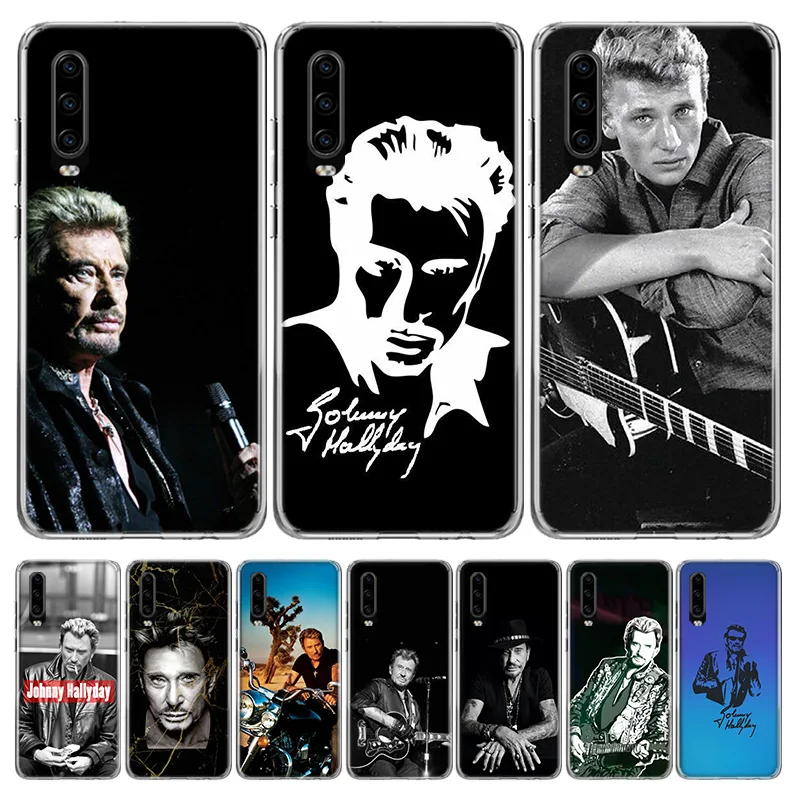 Johnny Hallyday Music Cover Phone Case For Huawei P30 Lite P20 P40 P50 Mate 40 30 20 10 Pro Luxury Clear Print Shell Coque