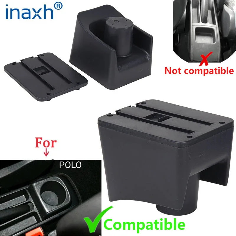 For Volkswagen POLO Armrest new For VW POLO Mk5 6R Vento Car Armrest box Interior Parts Storage Box Car Accessories 2012-2018USB