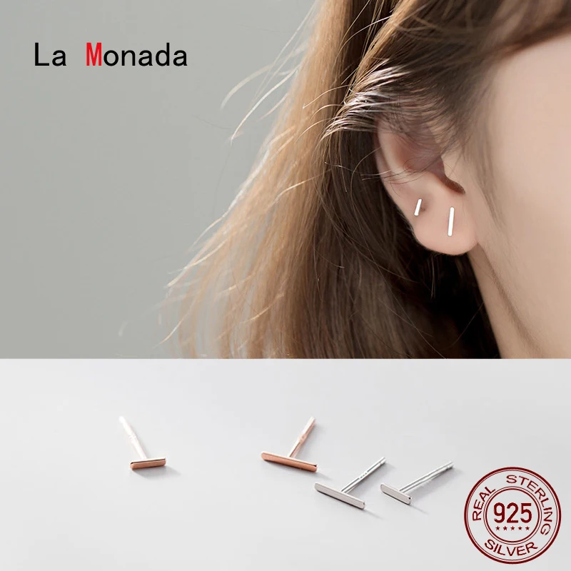 La Monada Stick Stud Earrings For Women Silver 925 Minimalist Fine Women Earrings Jewelry Stud Earrings 925 Sterling Silver