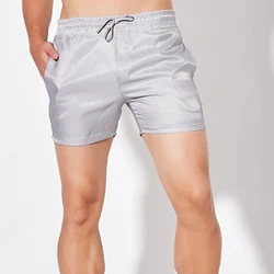 Mannen Sexy Dunne Shorts Sport Thuis Casual Basic Sweatshorts Glad Sneldrogende Pyjama Boxers Shorts Zwart Drie Kwart Broek mannelijke