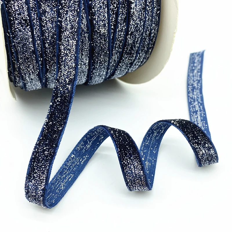 5 yards 10mm Gold and Silver Wire Velvet Ribbon Wedding Party Decoration Handmade Gift Wrapping Hair Bowknot DIY