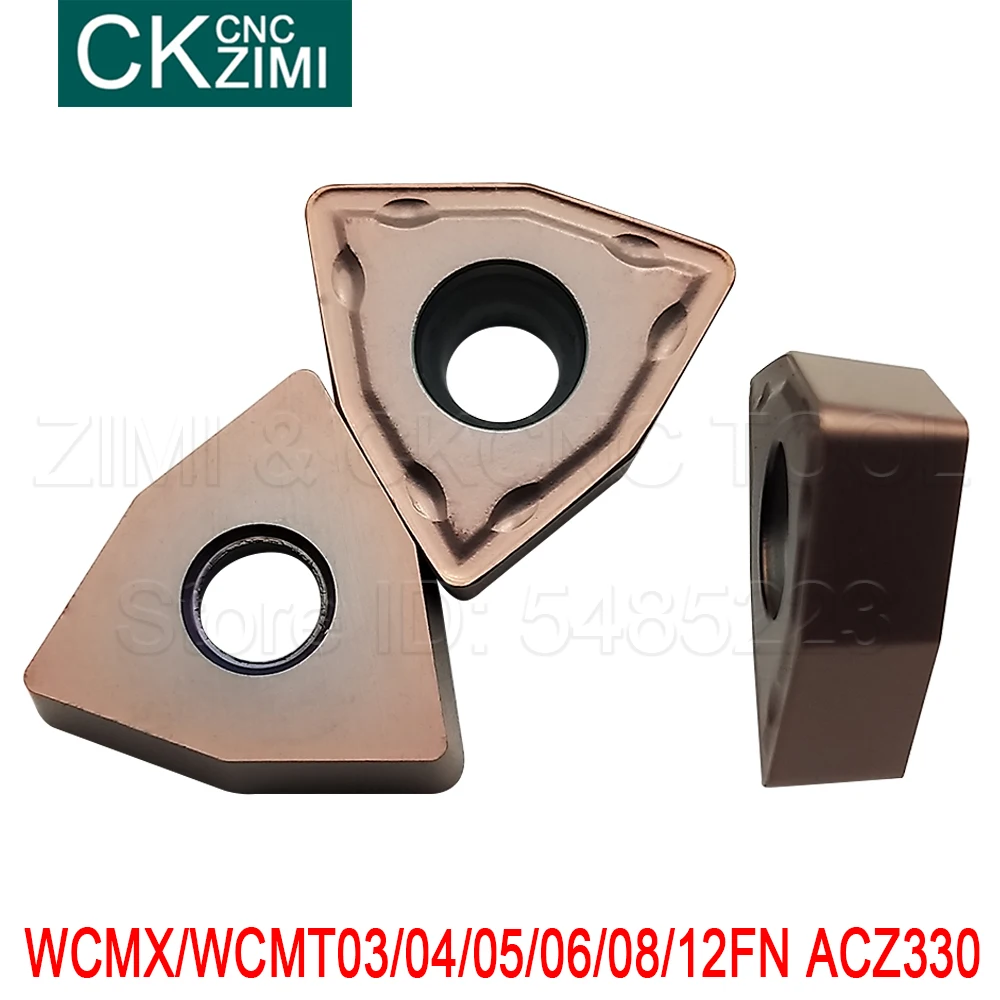 WCMX030208FN WCMX040208FN WCMT050308FN WCMT06T308FN WCMT080412FN ACZ330 Karbida Sisipan CNC Mengubah Alat WCMX T U Bor Sisipan