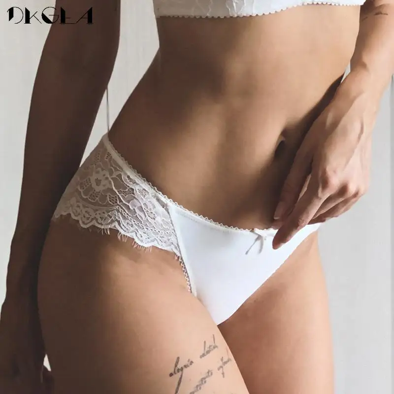 Mutandine da donna di alta qualità intimo di pizzo Sexy bianco S M L XL slip da donna ricamo mutande morbide Lingerie confortevole