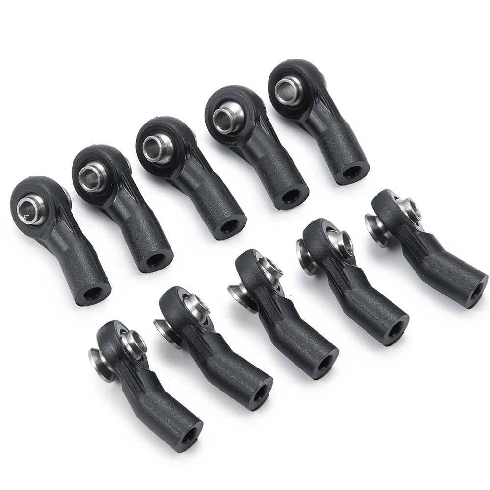 AXSPEED 10 Pcs Plastic Steering Link Rod Ball Head M3 Joint End for Axial SCX10 Wraith 1/10 RC Model Car Upgrade Parts