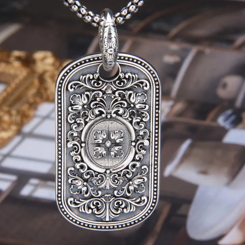 BOCAI New Real Solid s925 Silver Jewelry Fashion Personality Poodle Brand Hip-hop Street Style Man Pendant
