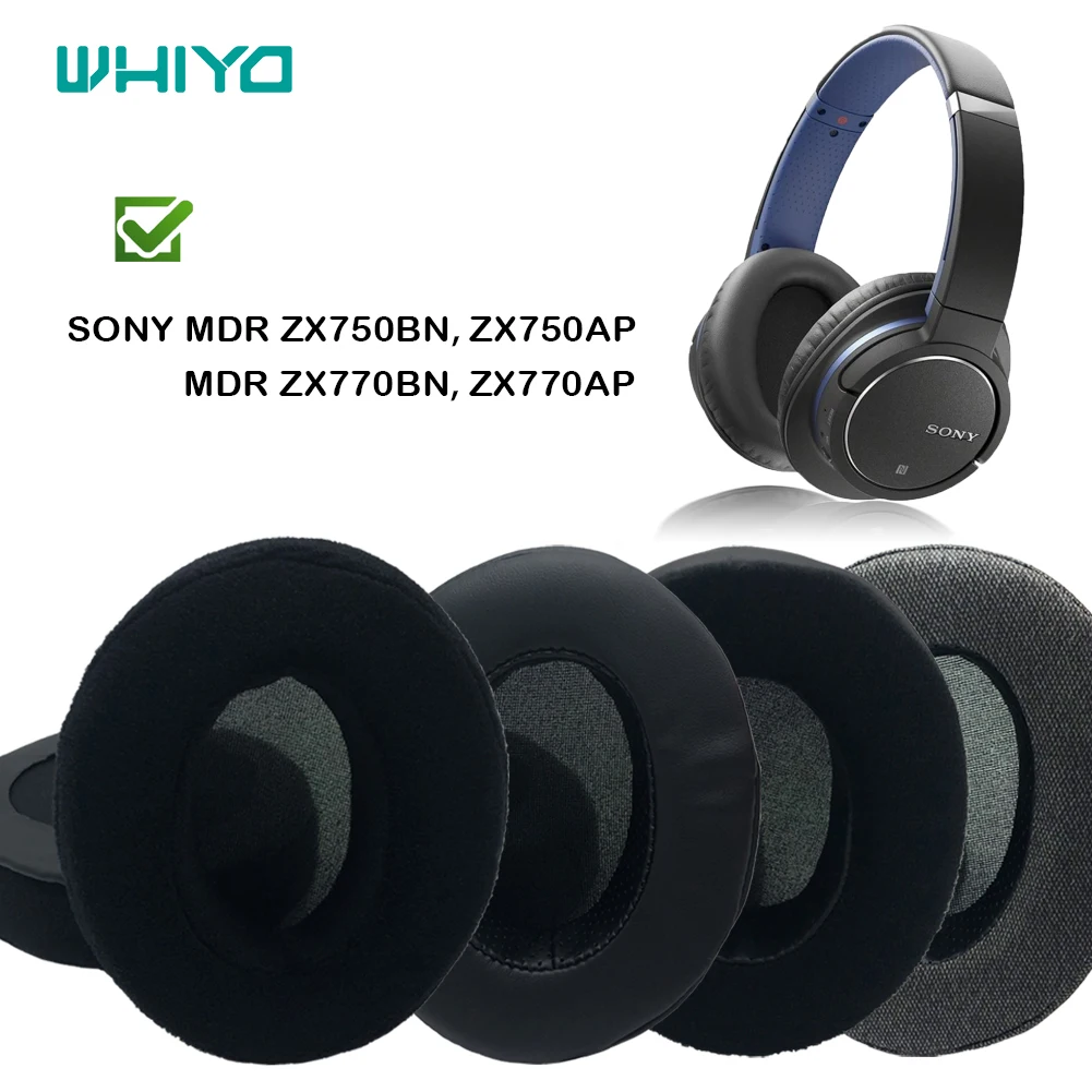 

Whiyo Soft Velvet Replacement Ear Pads for Sony MDR ZX750BN ZX750AP ZX770BN ZX770AP Headset Cushion Headphone Bag Leather Parts