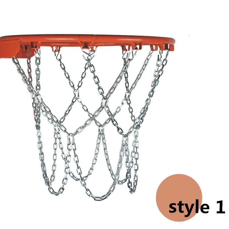 Lndoor Outdoor Basketball Hoop Heavy Basketball Metal Net Anti-Rust Chain Steel Basketball Rings Standard Basketball Accessories