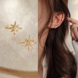 Vintage Lovely Clip Earrings For Women Gold Color Without Piercing Simple Fake Cartilage Ear Cuff Jewelry Clip d'oreille