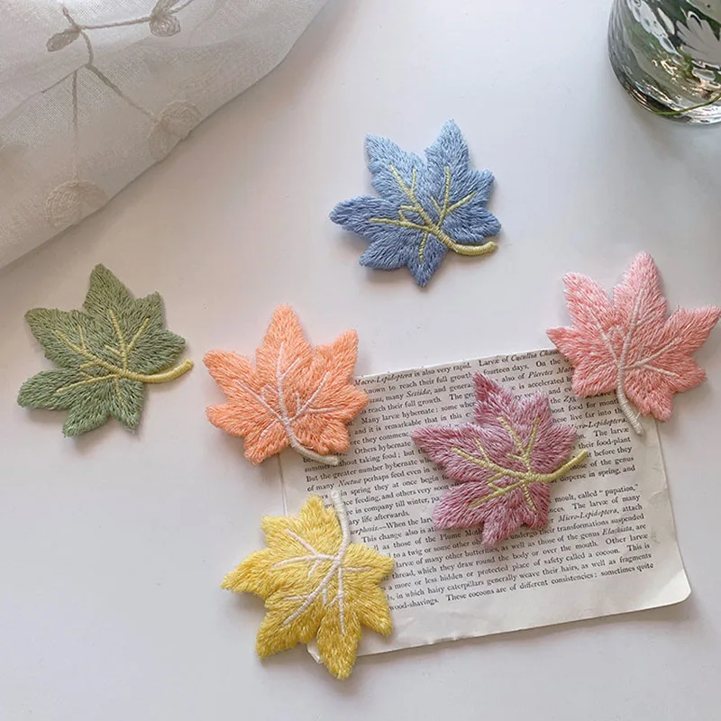 30 Stück/Set, 5 x 4 cm, bestickte Blatt-Applikationen zum Aufnähen, für DIY-Kleidung, Hüte, Nähzubehör, Haarspangen, Stoffdekoration, Aufnäher. – Detail 4