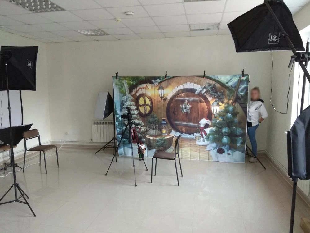 Capisco Winter Photography Backdrops Christmas Tree Deer Gift Lantern Kids Gift Pine Backgrounds Photocall For Photo Studio