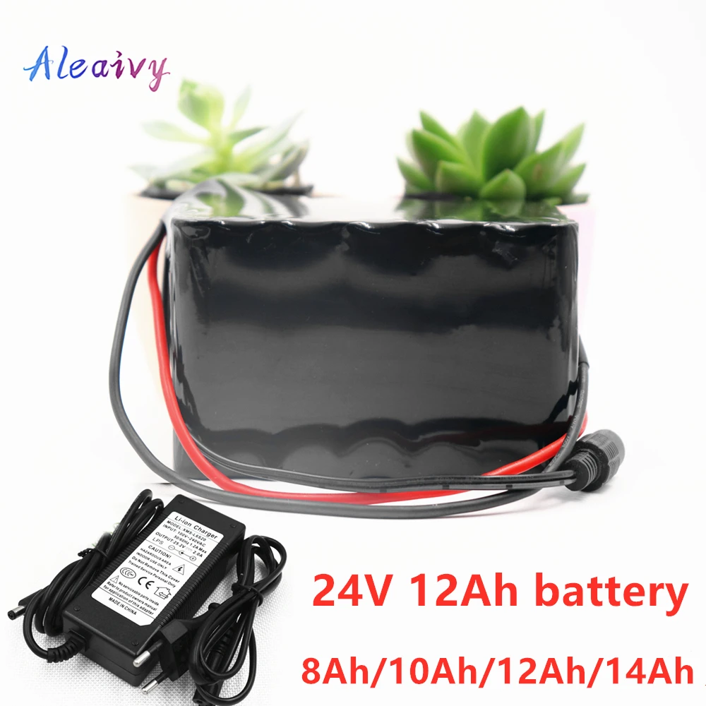 

Aleaivy 24v 12ah 10ah 8ah6S4P аккумулятор 15A BMS 250w 25,2 V Аккумулятор для мотора инвалидной коляски/детского трамвайного питания + 2A зарядное устройство