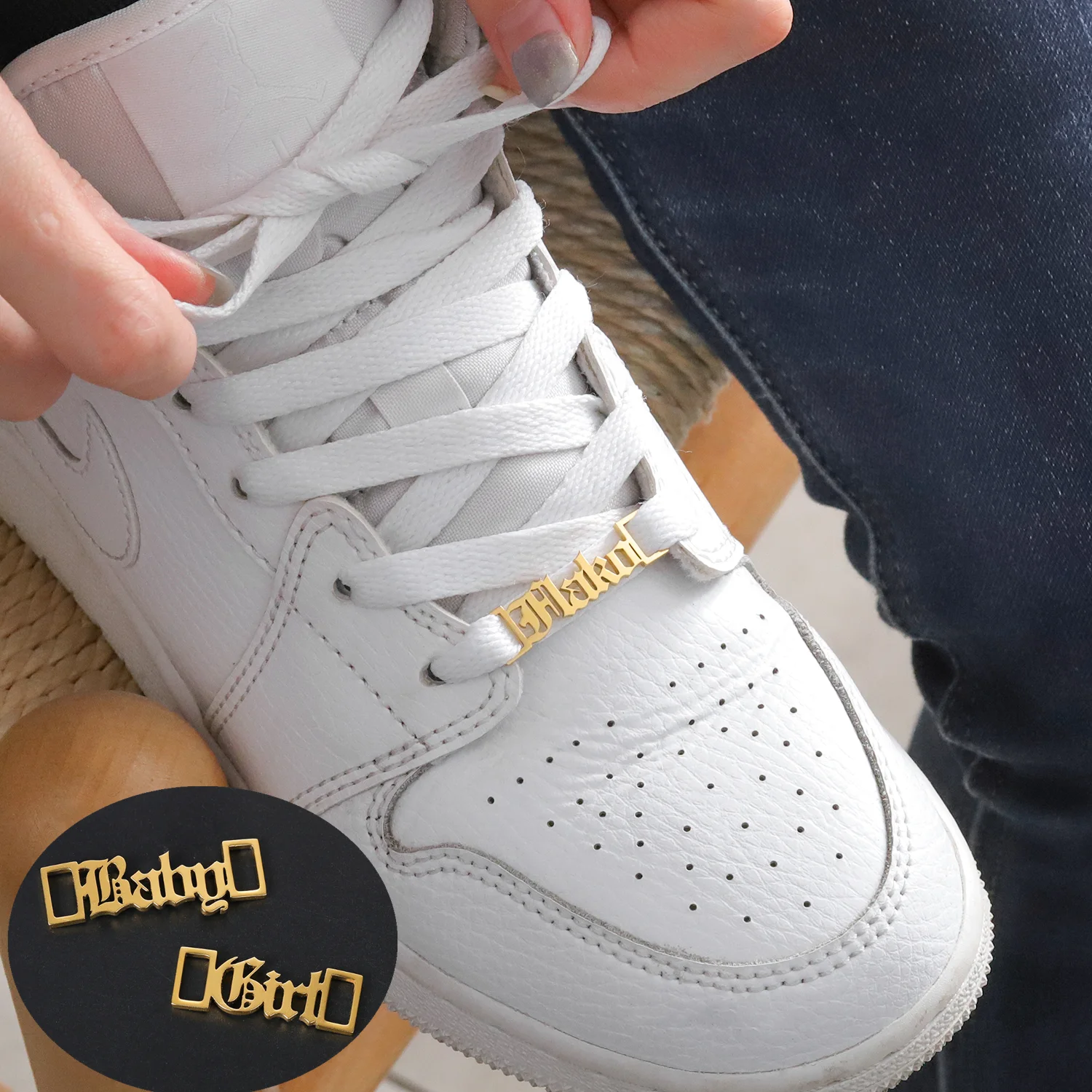 

Custom Name Shoe-Buckle Stainless Steel Nameplate Buckie Gold Charm Fashion Bijoux Personalized Jewelry For Sneakers Gift Letter