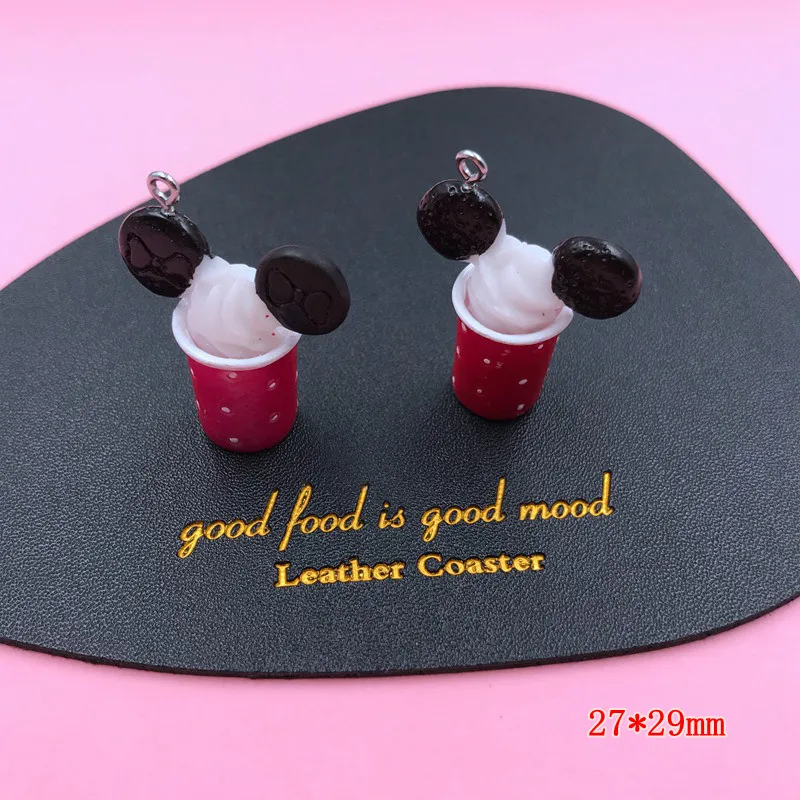 10pcs Resin 3D Cup Charm for Decoration, Earring, Jewelry Accessory Keychain DIY Making