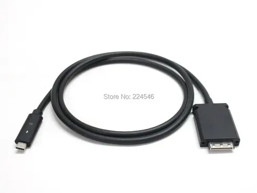 Cable Thunderbolt USB-C de uso de 120cm para estación de acoplamiento Dell WD15 Dock Dell K17 K17A K17A001