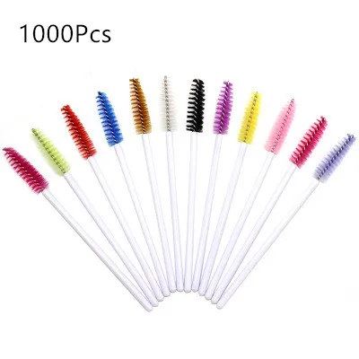 

1000pcs Eyelash Extension Disposable Eyebrow brush Mascara Wand Applicator Spoolers Eye Lashes Cosmetic Brushes Set makeup tools