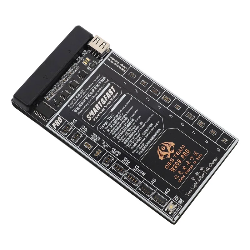 W209 Pro Battery Activation board for Phone 4 5 6 7 8 Xs Xsmax XR 11 Pro Promax Samsung Xiaomi Circuit Board Charging Tester