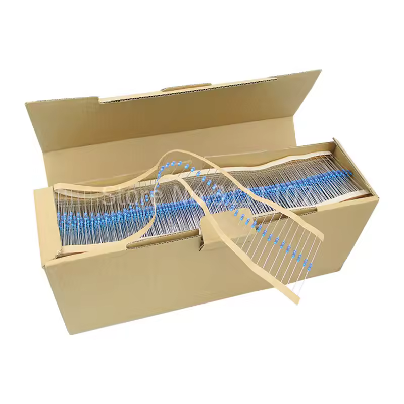 100PCS/LOT 1/4W 1R~22M 1% Metal film resistor 100R 220R 1K 1.5K 2.2K 4.7K 10K 22K 47K 100K 100 220 1K5 2K2 4K7 ohm Resistance - Image 4