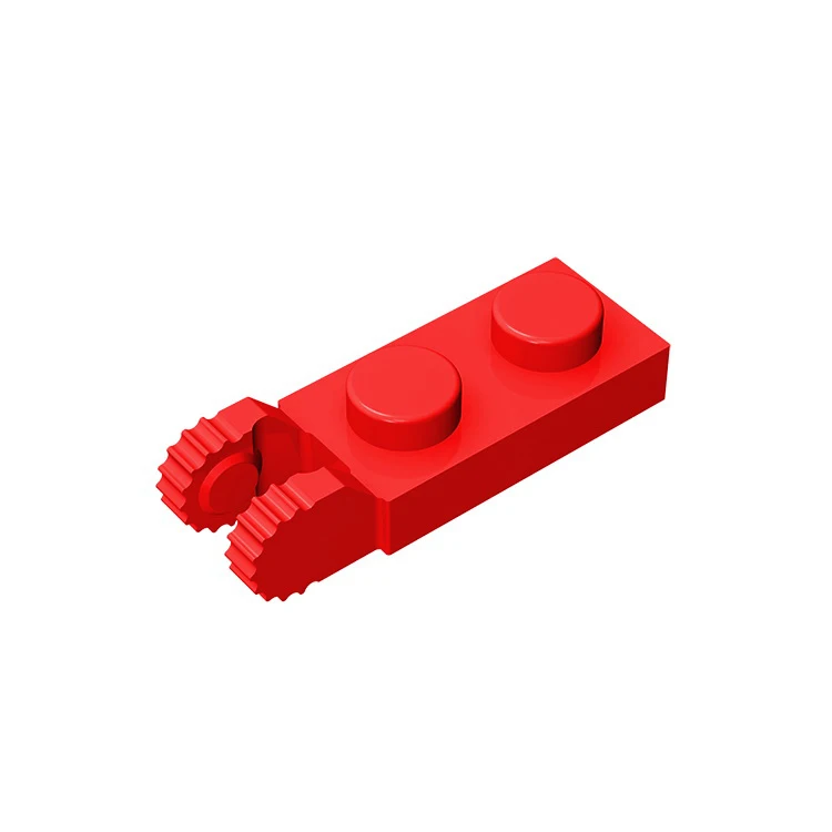 10Pcs MOC Parts 44302 Hinge Plate 1 x 2 Locking with 2 Fingers On End Compatible Bricks