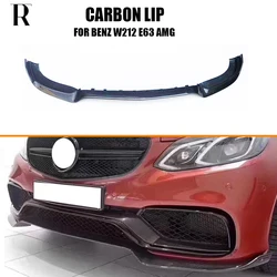 B Style Carbon Fiber Front Bumper Chin Lip for W212 E63 AMG 2014 2015 2016