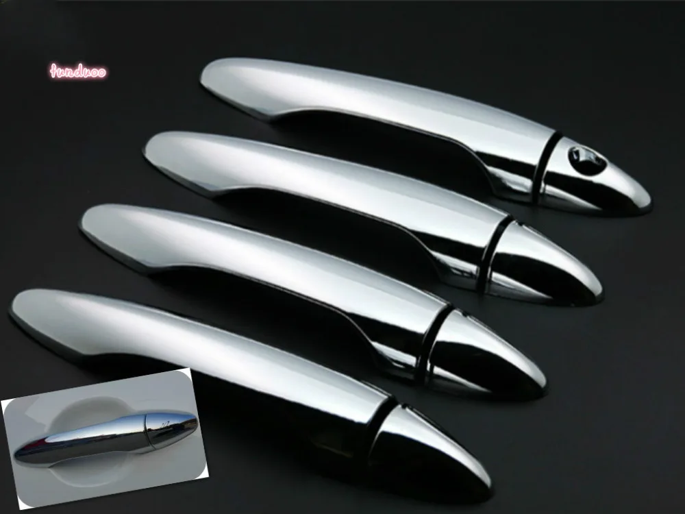 FUNDUOO para Kia K3 / Kia Cerato 2012 2013 2014 2015 2016 2017 nueva cubierta cromada de manija de puerta pegatina embellecedora accesorios de estilo de coche