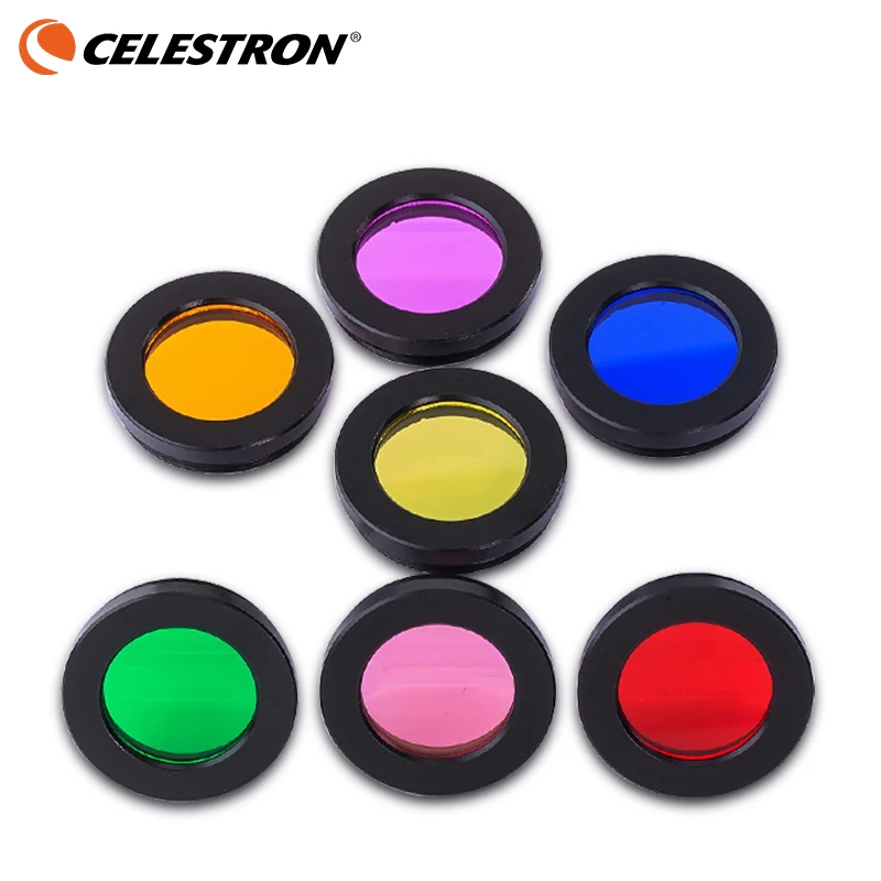 7pcs/Set 1.25 inch Filters Kit Nebula Filter Moon Sun Colorful Filter For Telescope Eyepiece Optical Lens