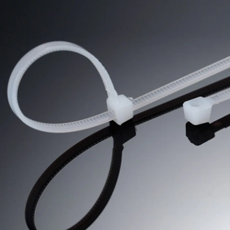 100PCS 3 X 60/80/100/120/150/200mm 4 X 150/200/250/300 White Milk Cable Wire Zip Ties Self Locking Nylon Cable Tie