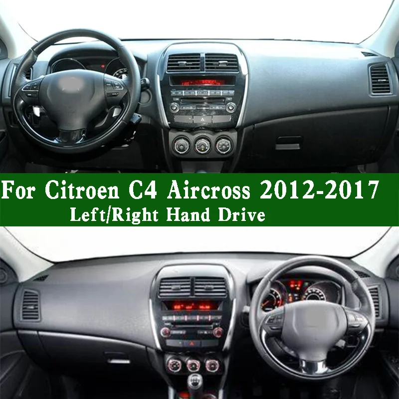 For Citroen C4 Aircross 2012-2017 Dashmat Dashboard Cover Instrument Panel Protective Pad Dash Mat Anti-Dirt Proof Ornaments