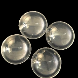 50pcs semi-circle Plano-convex LED Lenses Diameter 23mm 60 Degree Optic Lens Grade PMMA For Reflector Transparent surface photic
