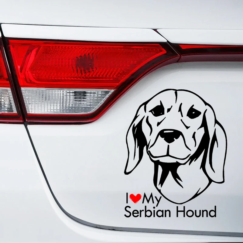 S61665 # Servisch Hound Dog Zwart Transparant Auto Sticker Vinyl Decal Waterdicht Decors Voor Motorfiets Bumper Laptop