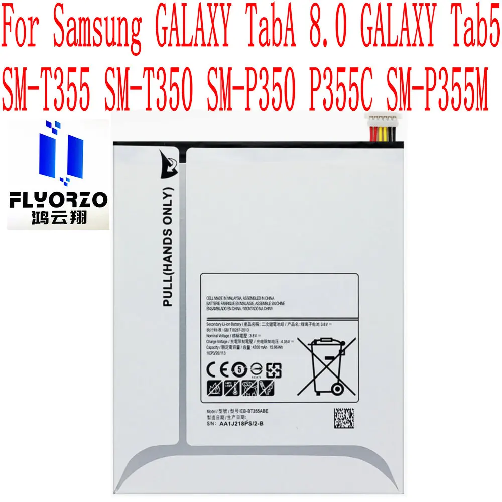 

New EB-BT355ABE Battery For Samsung GALAXY TabA 8.0 Tab5 SM-T355 SM-T350 SM-P350 P355C SM-P355M Tablet PC