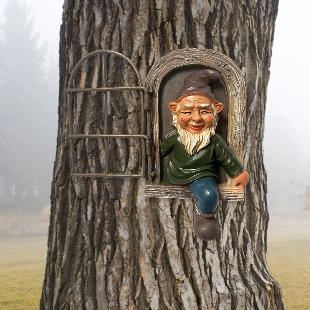 Estatua de resina 3D para decoración de escritorio, accesorio de adorno de muñeco travieso, para regalo, decoración artesanal de jardín y Pascua