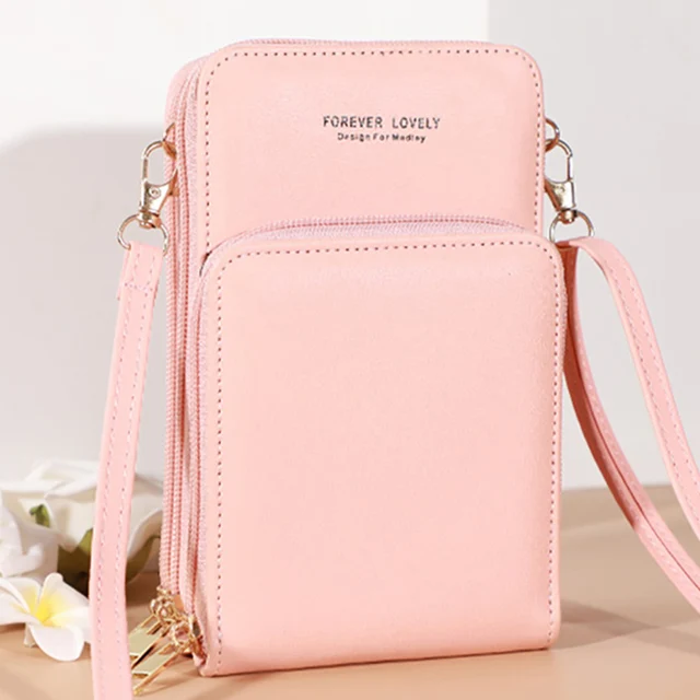 Modna nowa torebka na telefon z ekranem dotykowym dla kobiet, wielofunkcyjne małe torby na ramię typu crossbody, portfel na monety torebka ze skóry PU