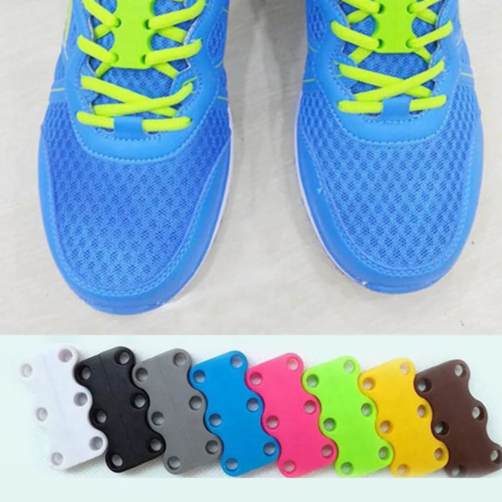 1 Pair 6 Colour ShoeLaces Magnetic Shoelace Buckle Lazy Closures Lace Chaussure Shoe Laces No to Tie lazy Shoe laces Buckle