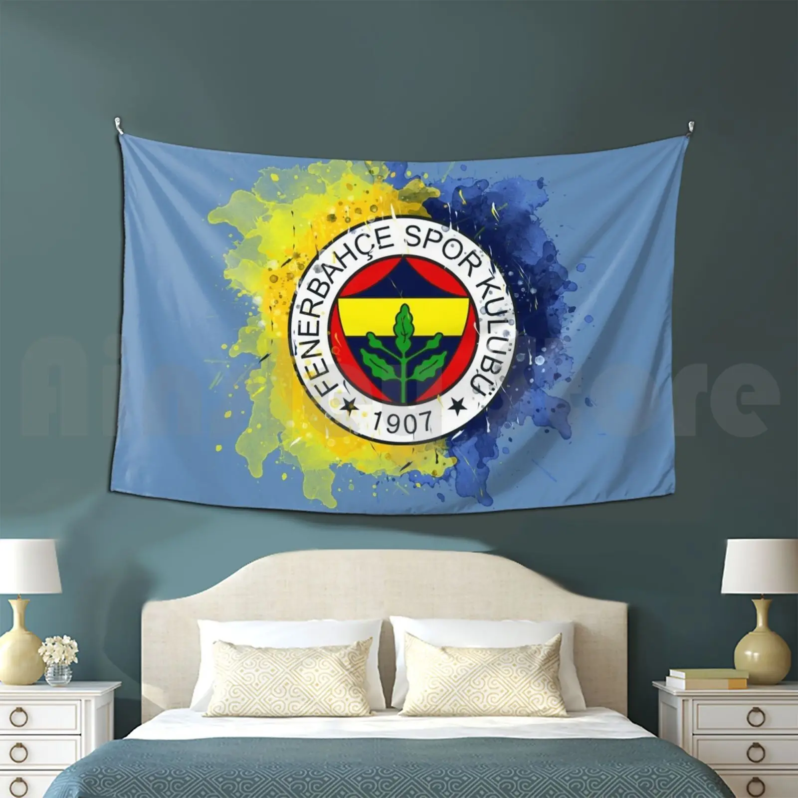 

Fenerbahce Istanbul акварельный дизайн гобелен фон настенный Fenerbahce галатарайса Besiktas Стамбул