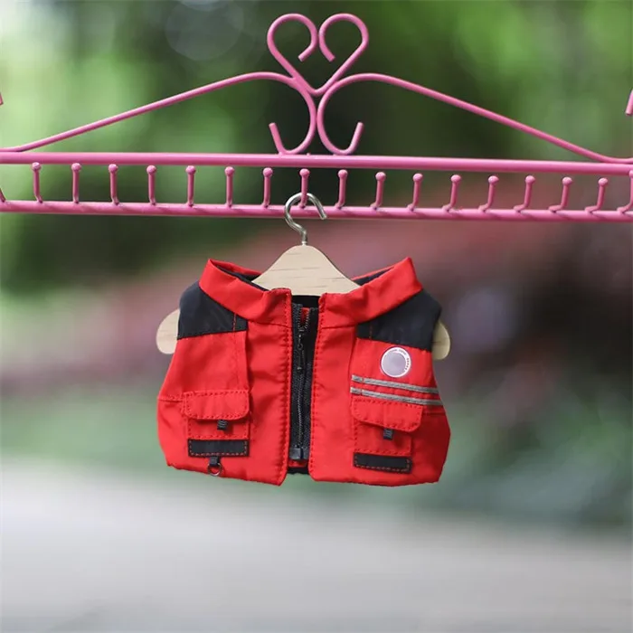 Red Down Vest Three-Piece 20CM Star Plush Doll Clothes White Hoodie Set 20cm Cotton Doll Accessories