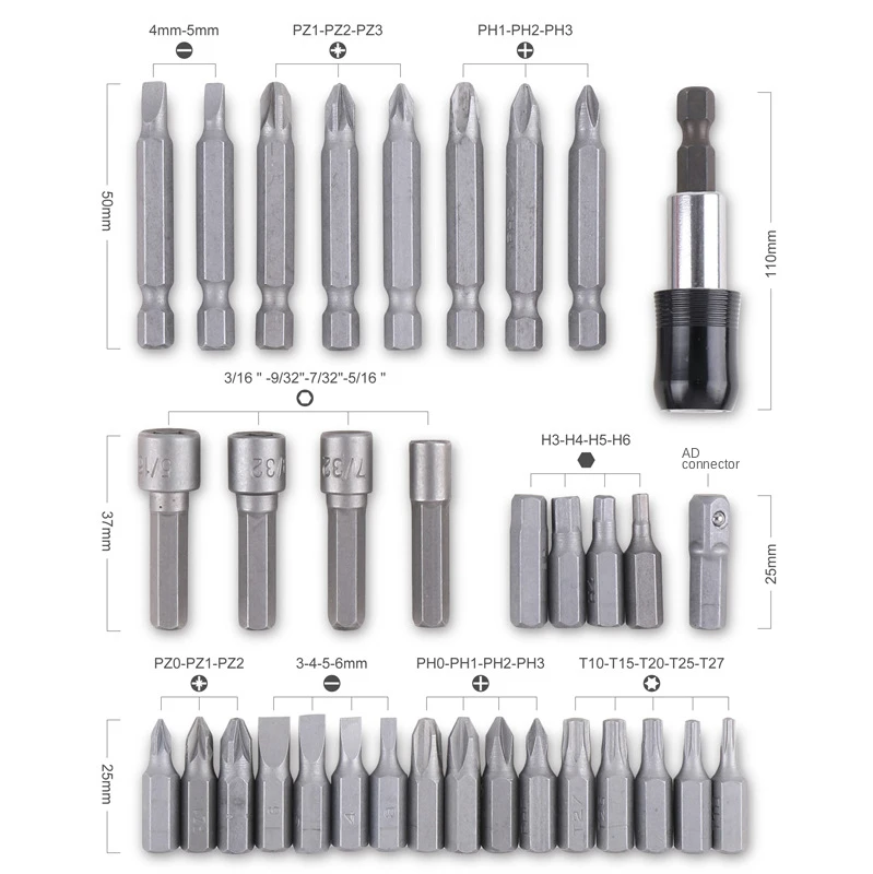 Dp 34 Stuk Schroevendraaier Bit Set Ingelaste Phillips Hexagon Schroevendraaier Schroevendraaier Schroevendraaier
