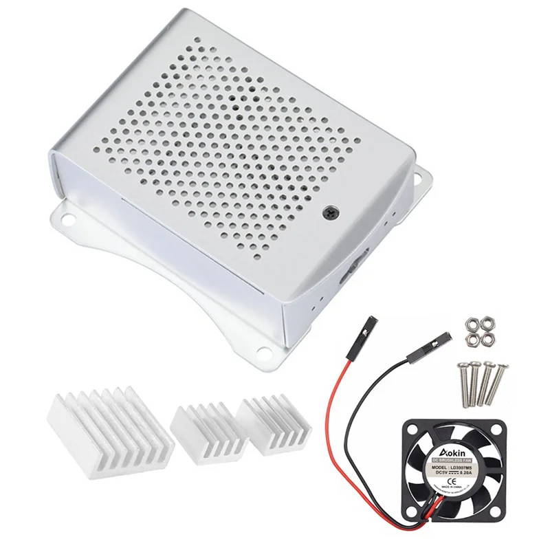 Voor Raspberry Pi 3 Case Aluminium Heatsink Metalen Behuizing Case Rpi 3 Raspberry Pi 3 Model B Koelventilator Warmte sink