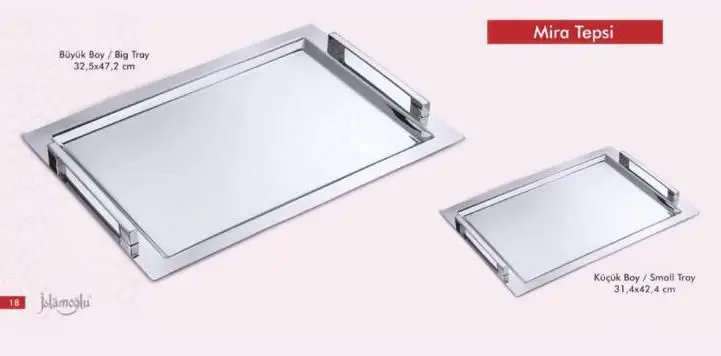 DOLBOVI Tiamo Mira Simple 2 li Tea tray 18/10 Stainless Steel tray поднос plateau de service