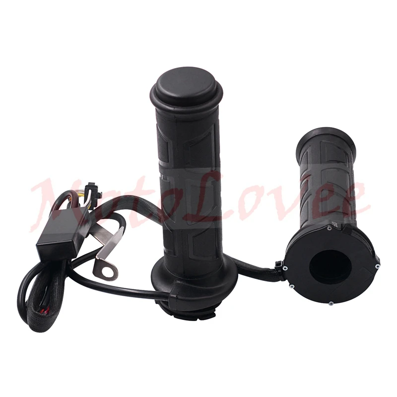 MotoLovee Universal Motorcycle 22mm Electric Heated Grips Scooter Moped Bar Hand Warmer Adjustable Hot Grip 12V Pair