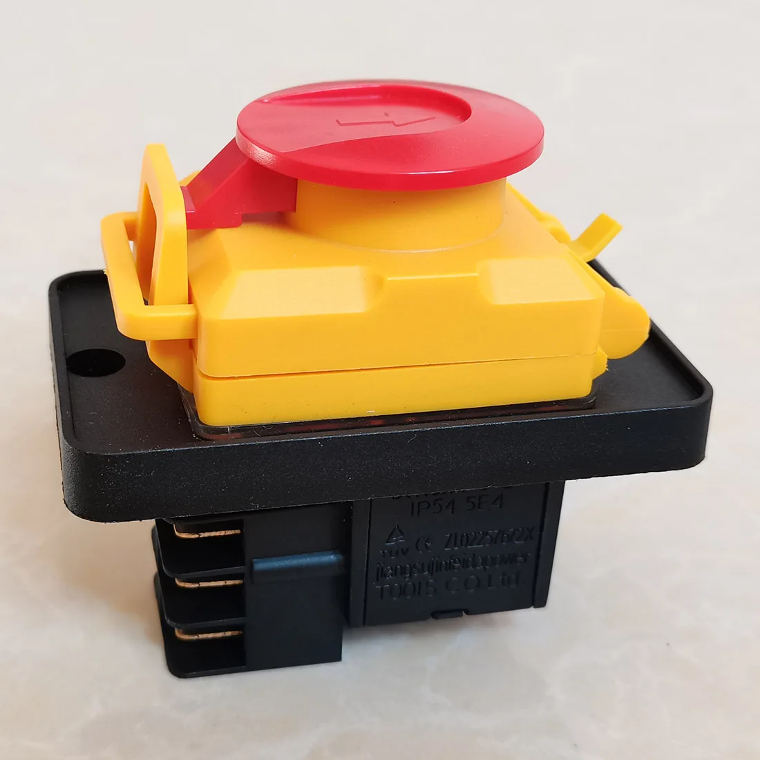 KJD22 6Pins Electromagnetic Switch ON-OFF Emergency Stop Button Switches 250VAC 12(10)A 3(1.5)A IP54 5E4 TUV CE ZL02257672X