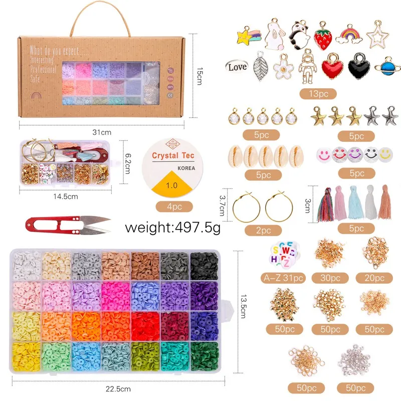 Fai da te perline fatte a mano giocattolo per bambini Hama perline Set kit per artigianato per bambini fare collana braccialetto con nome gioielli giocattoli ragazza