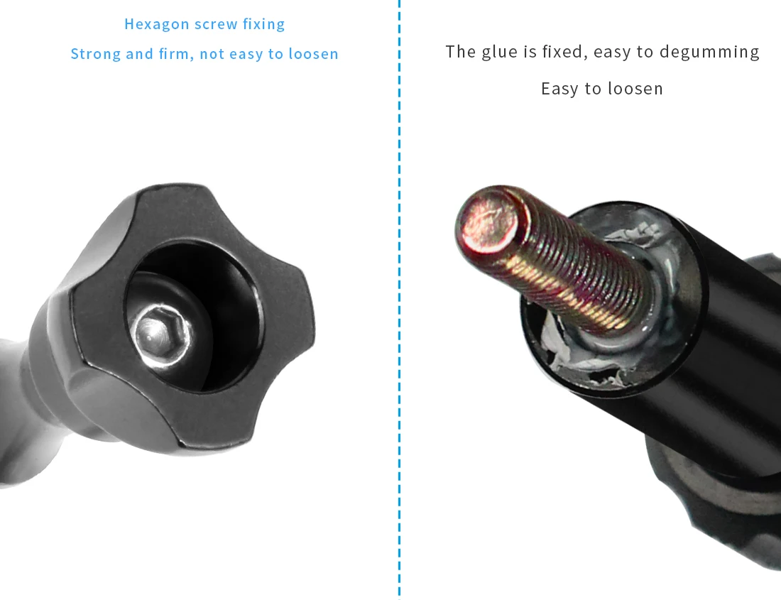 10 Stück Aluminium-Daumenknopf-Schrauben für GoPro-Zubehör, Einbeinstativ, Haltegriff, Stick-Montage, M5, kurze lange Stativ-Adapterschraube – Detail 10