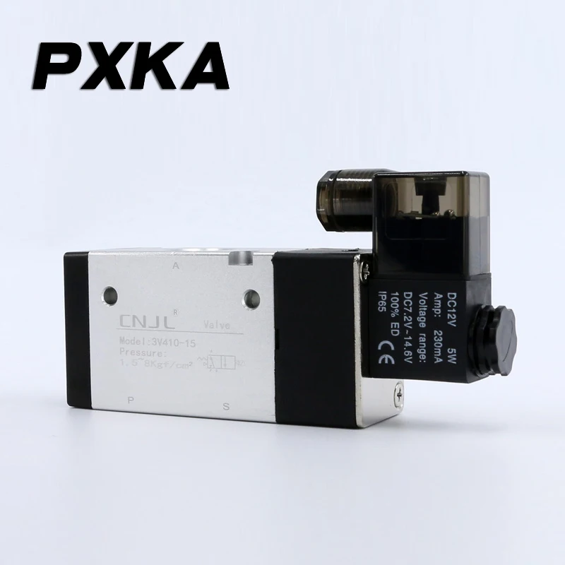 Adecco 3V210-08 صمام الملف اللولبي الهوائي صمام صمام اثنين موقف ثلاثة طريقة 220 لفائف 24 فولت صمام إلكتروني